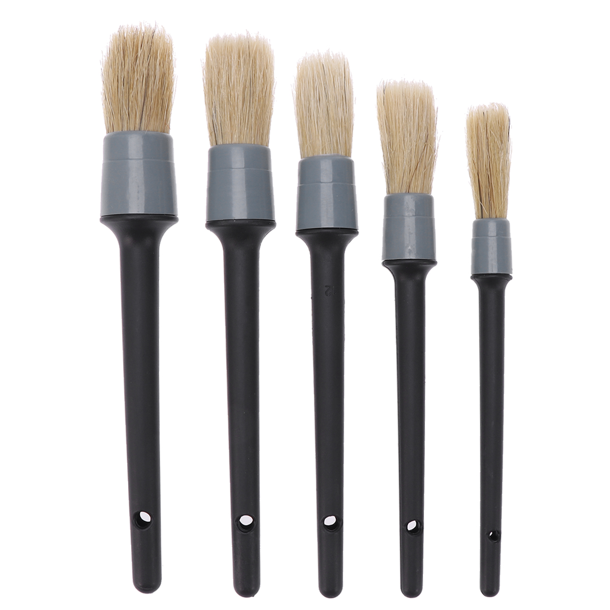 5PCS Round Head Small Brush Industrial Brush Paint Brush Car Clean Use Brush